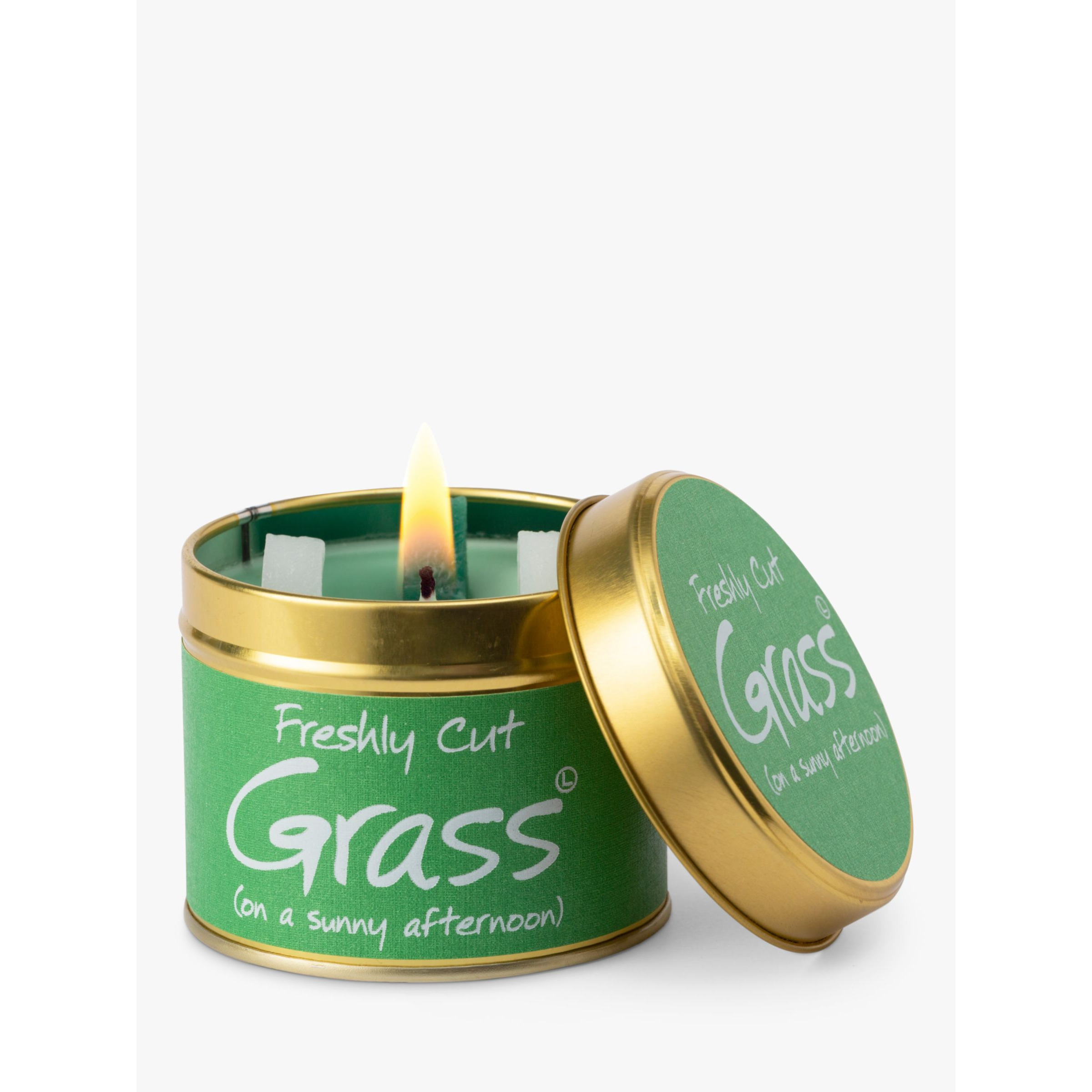 Lily-flame Freshly Cut Grass Tin Scented Candle, 250g - image 1