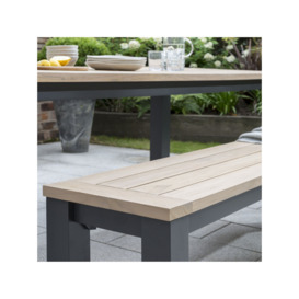 KETTLER Elba Garden Dining Bench, FSC-Certified (Teak Wood), 195cm, Grey/Natural - thumbnail 2
