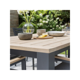 KETTLER Elba Rectangular Garden Dining Table, FSC-Certified (Teak Wood), 220cm, Grey/Natural - thumbnail 2