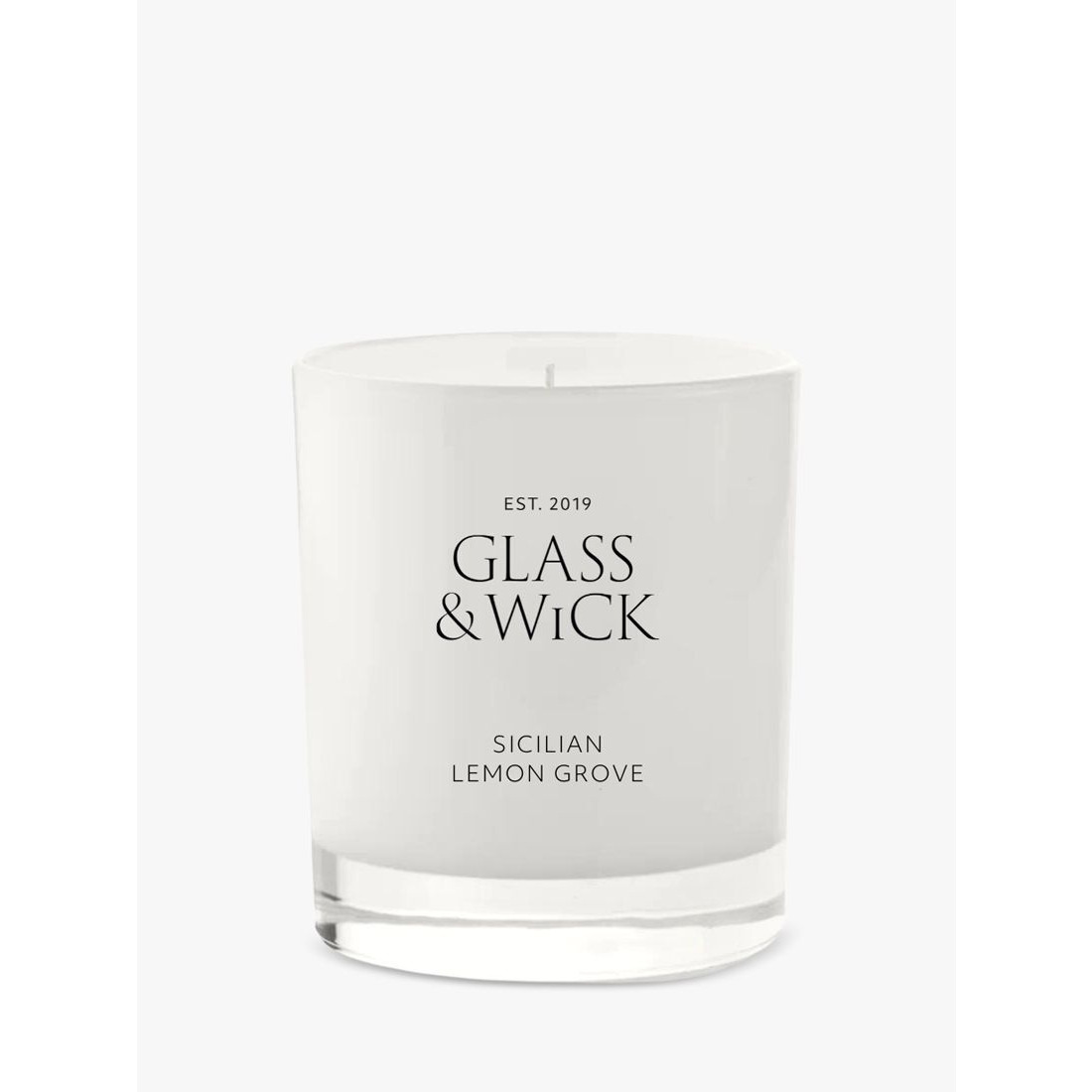 Glass & Wick Sicilian Lemon Grove Scented Candle, 220g - image 1