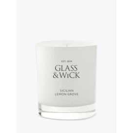 Glass & Wick Sicilian Lemon Grove Scented Candle, 220g - thumbnail 1