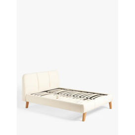 John Lewis Nite Upholstered Boucle Bed Frame, Double, White