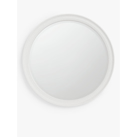 John Lewis Country Feather Round Wall Mirror, 70cm, White