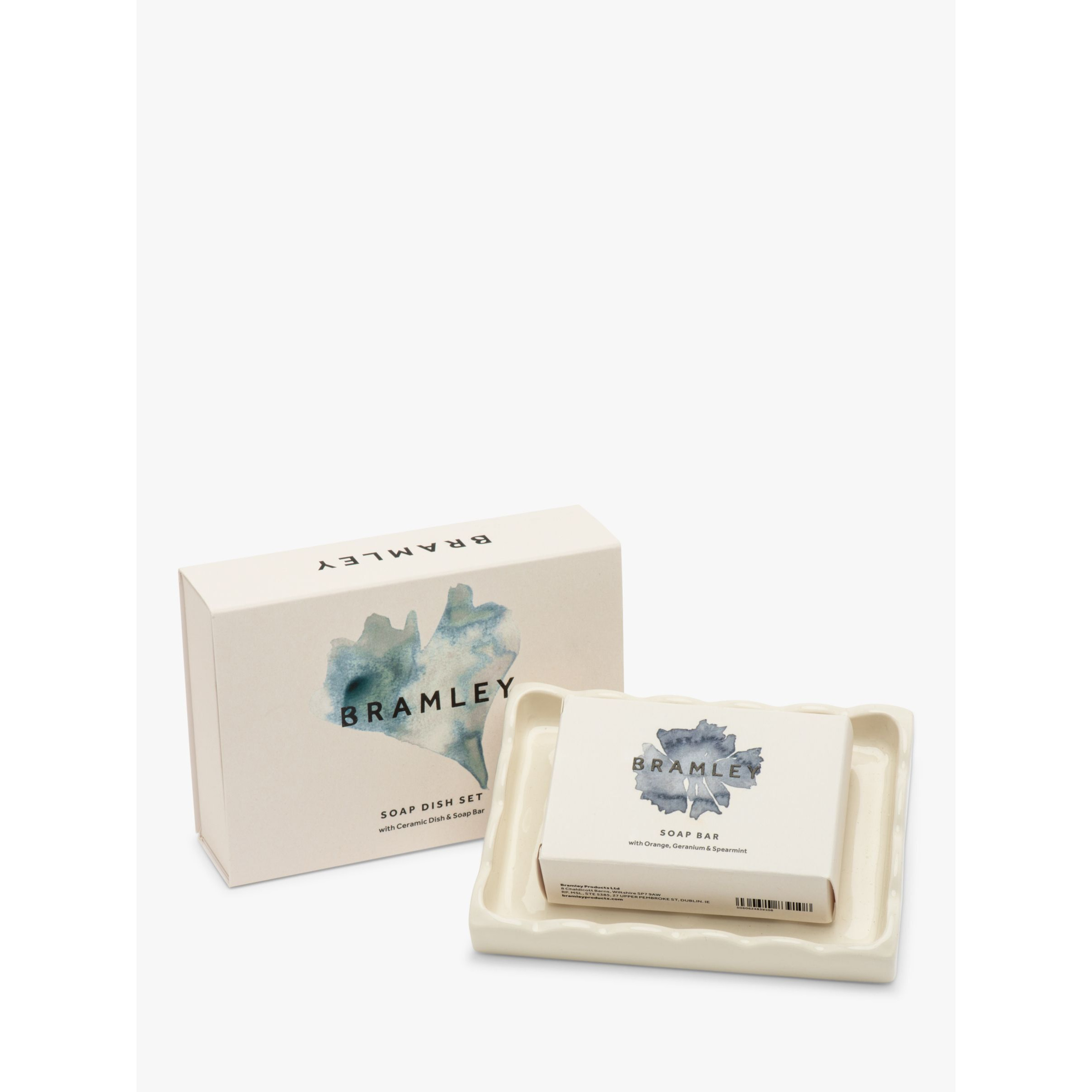 Bramley Soap & Ceramic Soap Dish Set, 100g - image 1
