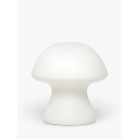 Kikkerland Small Cordless Mushroom Table Light, White - thumbnail 1