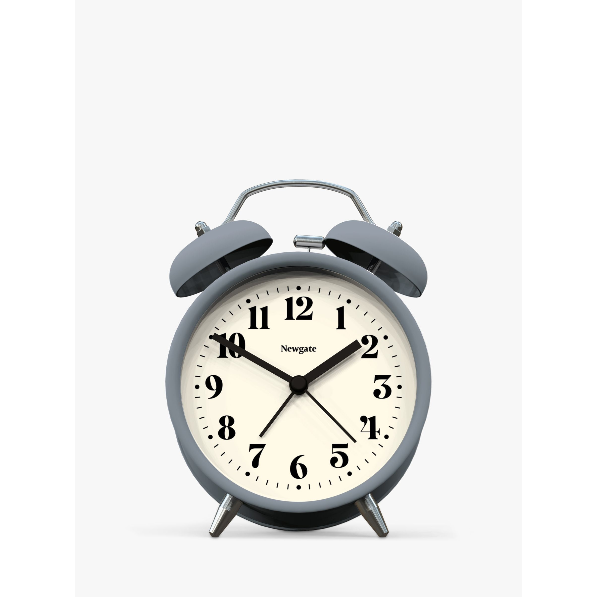 Newgate Clocks Theatre Silent Sweep Analogue Alarm Clock, French Navy - image 1