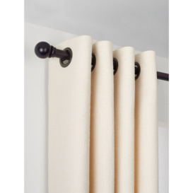 John Lewis Select Classic Eyelet Curtain Pole with Ball Finial, Wall Fix, Dia.25mm - thumbnail 1
