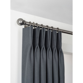 John Lewis Select Classic Curtain Pole with Rings and Ball Finial, Wall Fix, Dia.25mm - thumbnail 1