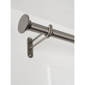 John Lewis Select Classic Eyelet Curtain Pole with Hammered Disc Finial, Wall Fix, Dia.25mm - thumbnail 2