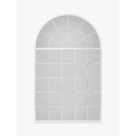 Gallery Direct Davis Arched Metal Frame Window Leaner Mirror, 160 x 100cm, White