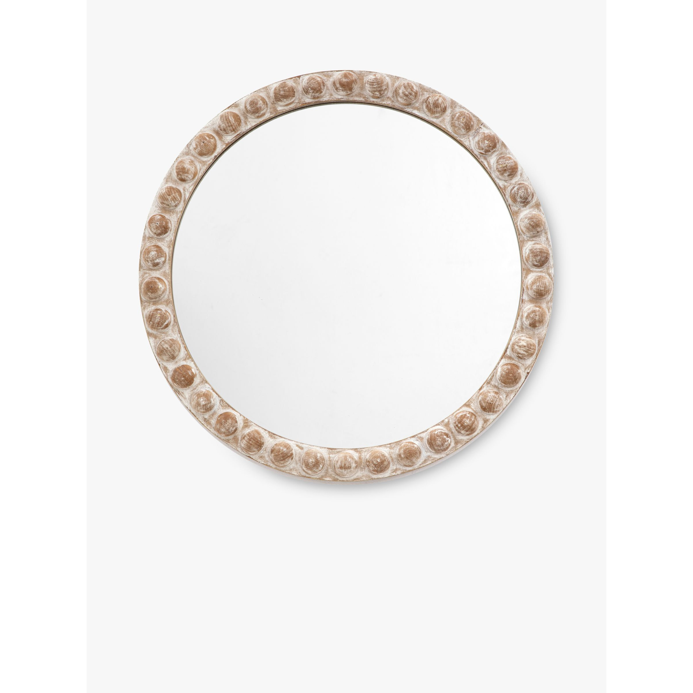 Gallery Direct Aspen Wood-Effect Round Wall Mirror, Natural - image 1