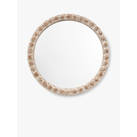 Gallery Direct Aspen Wood-Effect Round Wall Mirror, Natural - thumbnail 1