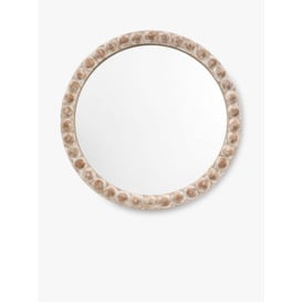 Gallery Direct Aspen Wood-Effect Round Wall Mirror, Natural