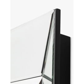 Gallery Direct Salinas Rectangular Bevelled Glass Wall Mirror, 120 x 90cm, Clear/Black - thumbnail 2