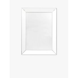 Gallery Direct Salinas Rectangular Bevelled Glass Wall Mirror, 120 x 90cm, Clear/Black