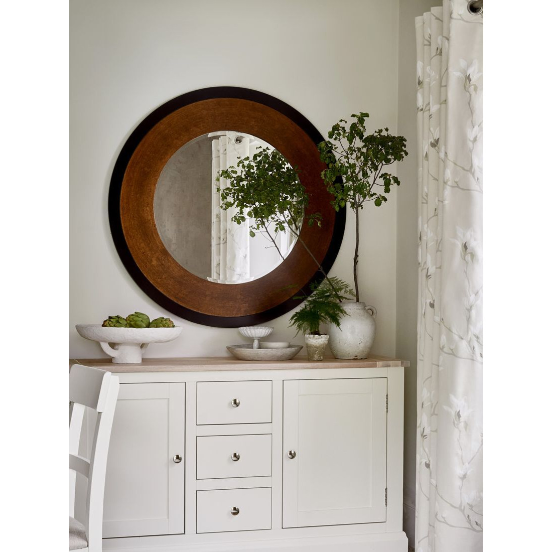 Laura Ashley Cara Round Wall Mirror, 110cm, Bronze - image 1