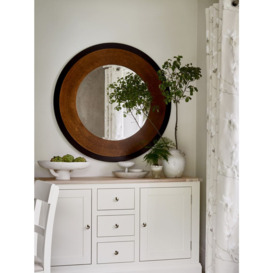 Laura Ashley Cara Round Wall Mirror, 110cm, Bronze