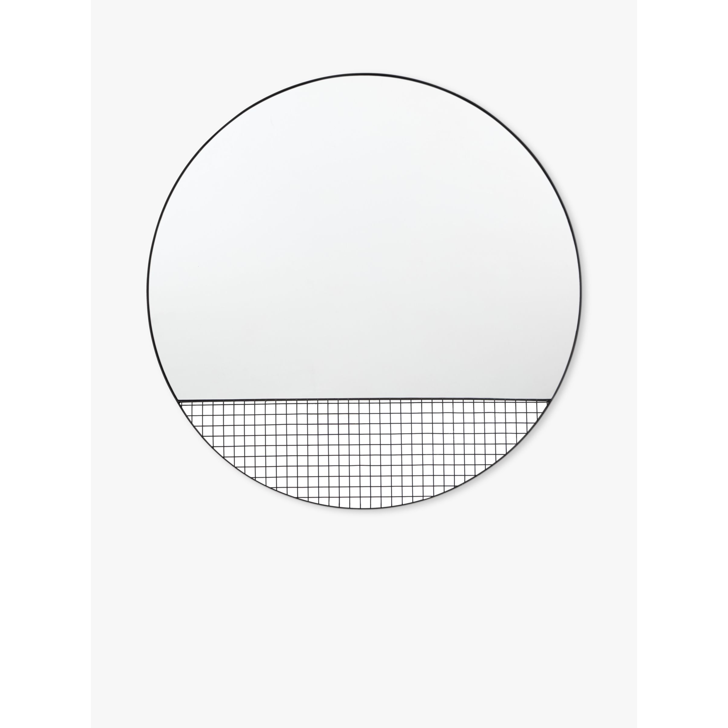 Gallery Direct Auburn Round Metal Caged Wire Wall Mirror, 80cm - image 1
