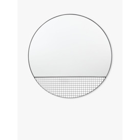 Gallery Direct Auburn Round Metal Caged Wire Wall Mirror, 80cm - thumbnail 1