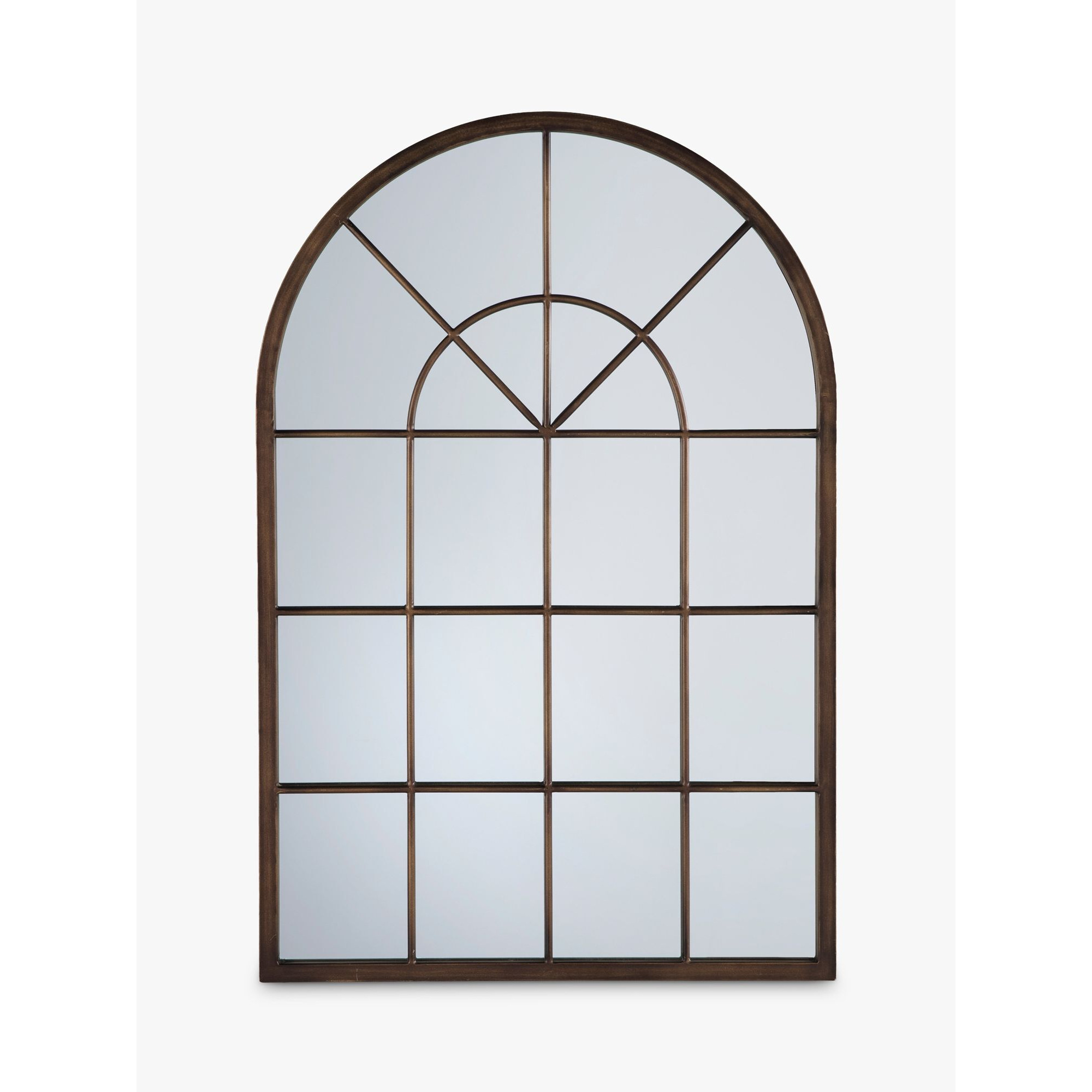 Gallery Direct Carmel Arched Metal Frame Window Wall Mirror, 90 x 60cm - image 1