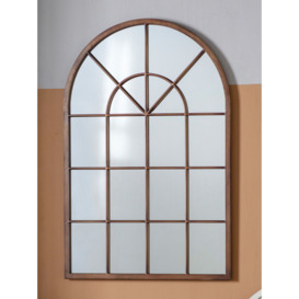 Gallery Direct Carmel Arched Metal Frame Window Wall Mirror, 90 x 60cm - thumbnail 2