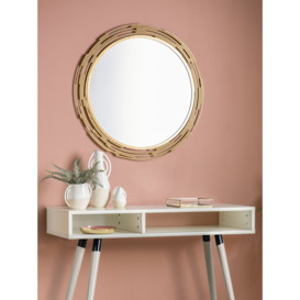 Gallery Direct Searcy Round Metal Frame Wall Mirror, 80cm - thumbnail 2