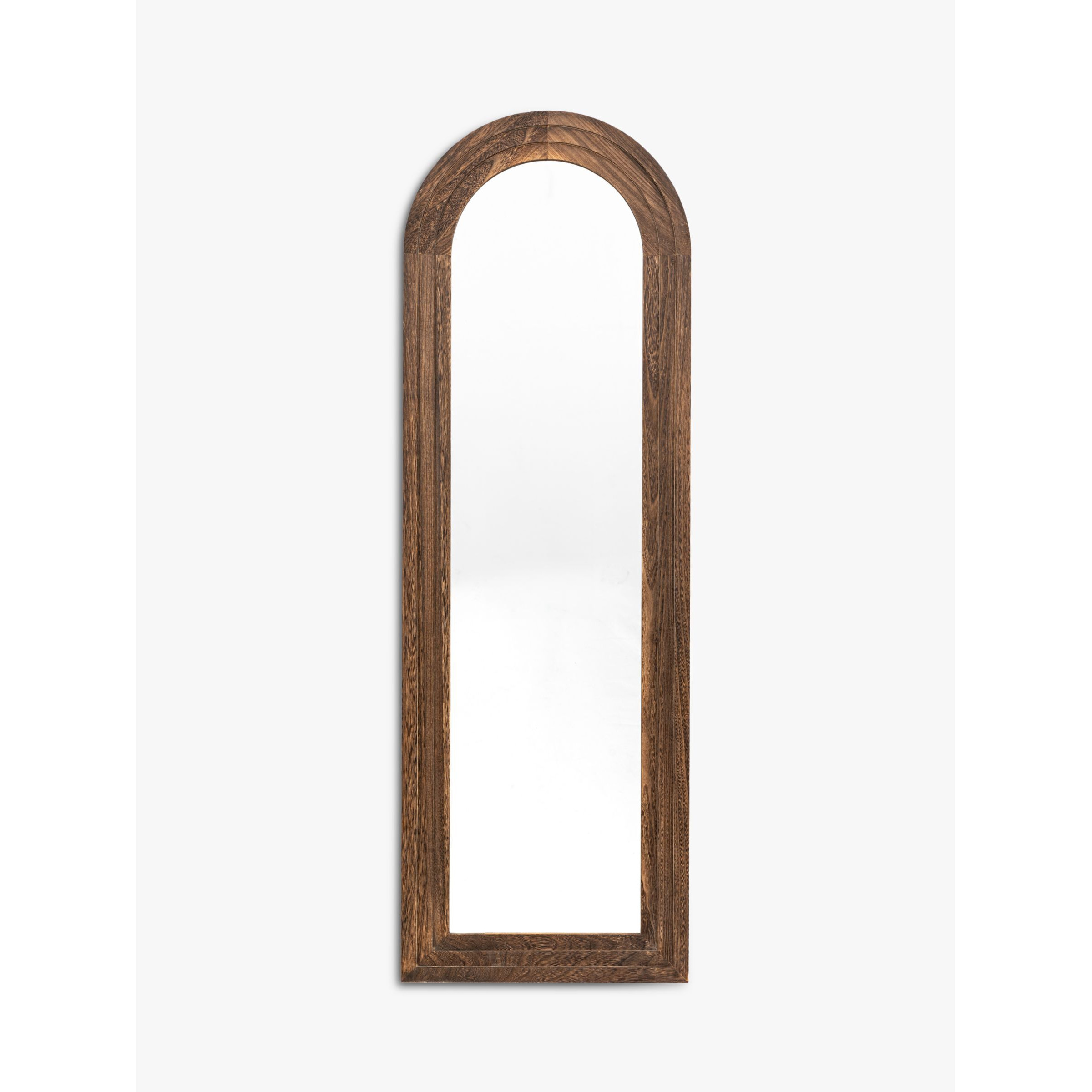Gallery Direct Modesto Full-Length Arched Wooden Wall Mirror, 163 x 54cm, Dark Wood - image 1