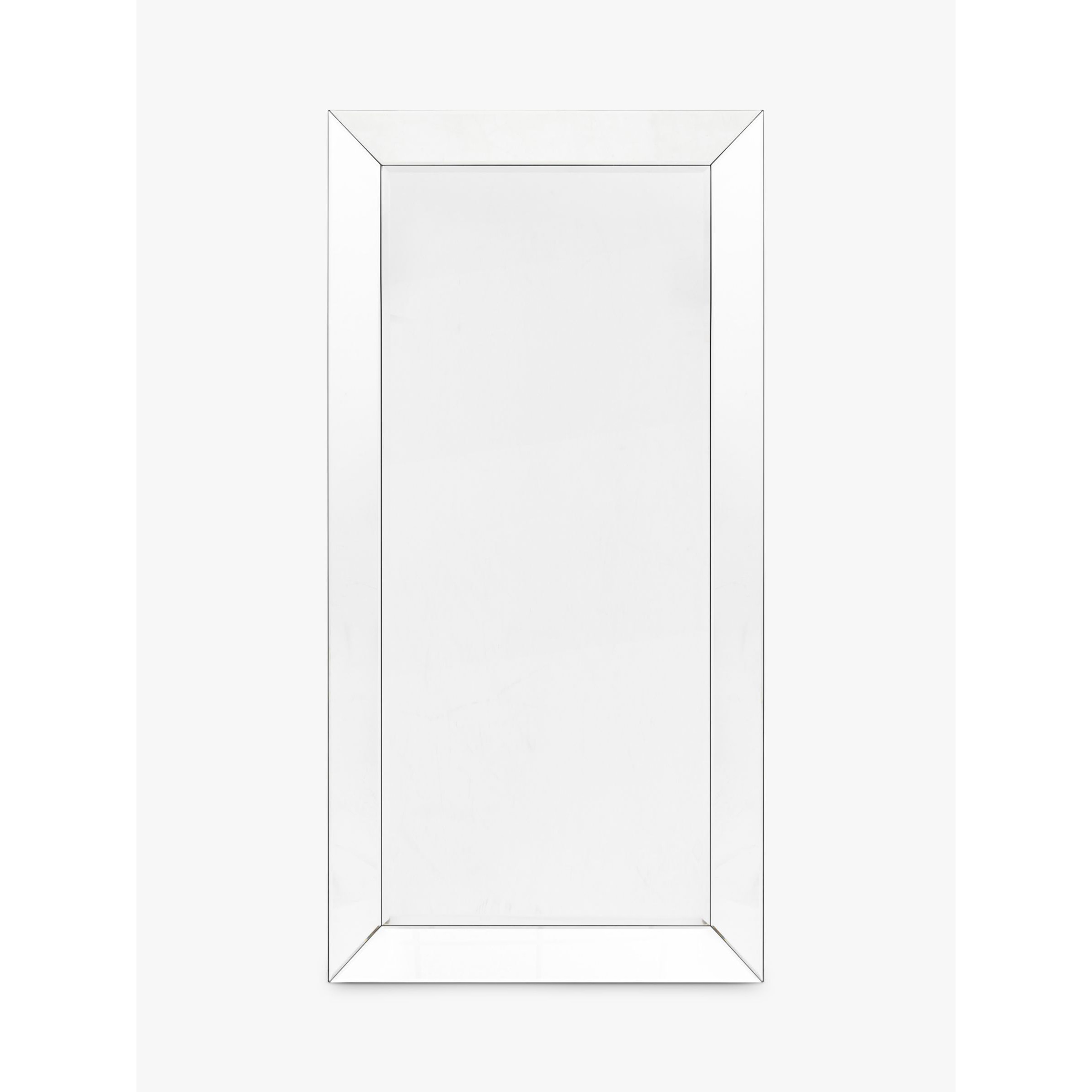 Gallery Direct Salinas Rectangular Full-Length Bevelled Glass Leaner Mirror, 180 x 90cm, Clear/Black - image 1