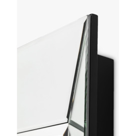 Gallery Direct Salinas Rectangular Full-Length Bevelled Glass Leaner Mirror, 180 x 90cm, Clear/Black - thumbnail 2