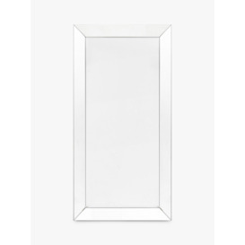 Gallery Direct Salinas Rectangular Full-Length Bevelled Glass Leaner Mirror, 180 x 90cm, Clear/Black