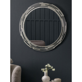 Gallery Direct Searcy Round Metal Frame Wall Mirror, 80cm - thumbnail 2