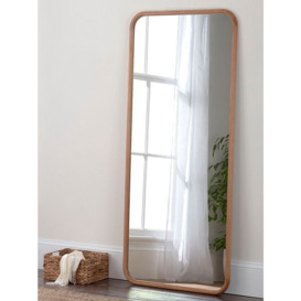 Yearn Sherwood Solid Oak Wood Frame Full-Length Wall/Leaner Mirror, 180 x 80cm, Natural