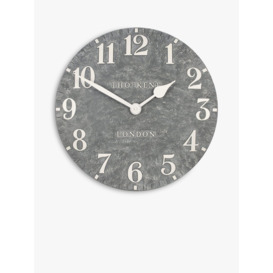 Thomas Kent Outdoor Arabic Numeral Wall Clock, 51cm, Cement