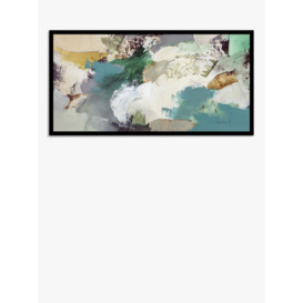 John Lewis Natasha Barnes 'Evergreen' Abstract Framed Print, 63.5 x 123.5cm, Green/Multi