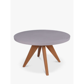 Royalcraft Luna Round Garden Dining Table, 120cm, FSC-Certified (Acacia Wood), Natural/Warm Grey