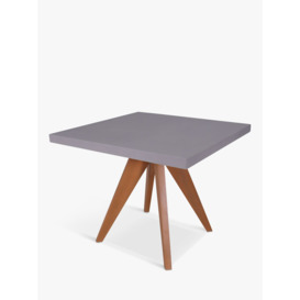 Royalcraft Luna Square Garden Dining Table, 90cm, FSC-Certified (Acacia Wood), Natural/Warm Grey