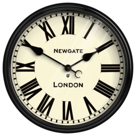 Newgate Clocks Battersby Roman Numeral Wall Clock, 50cm, Black