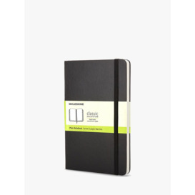 Moleskine Pocket Sized Hard Cover Plain Notebook, Black