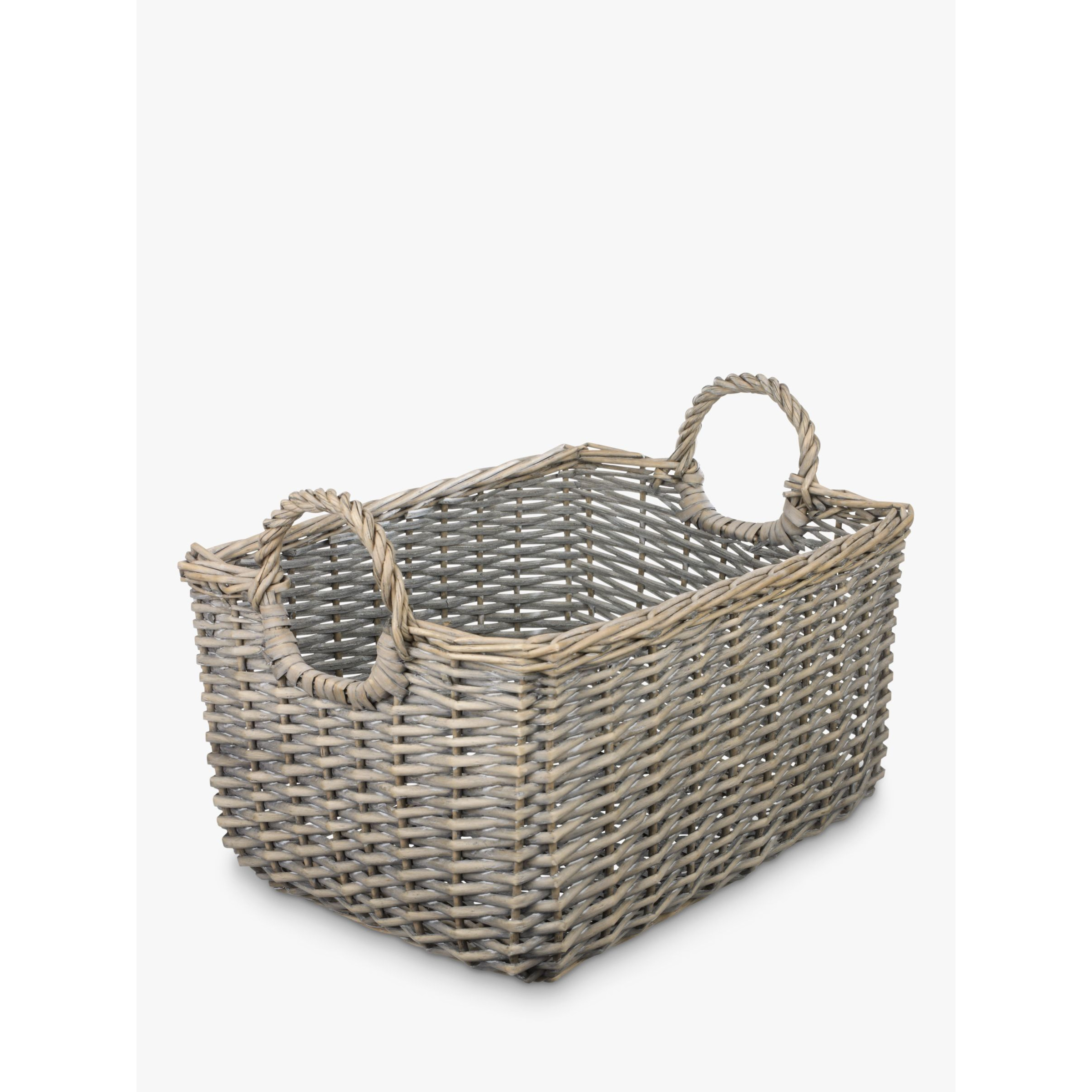 John Lewis Wicker Medium Basket, Grey - image 1
