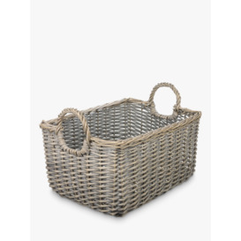 John Lewis Wicker Medium Basket, Grey