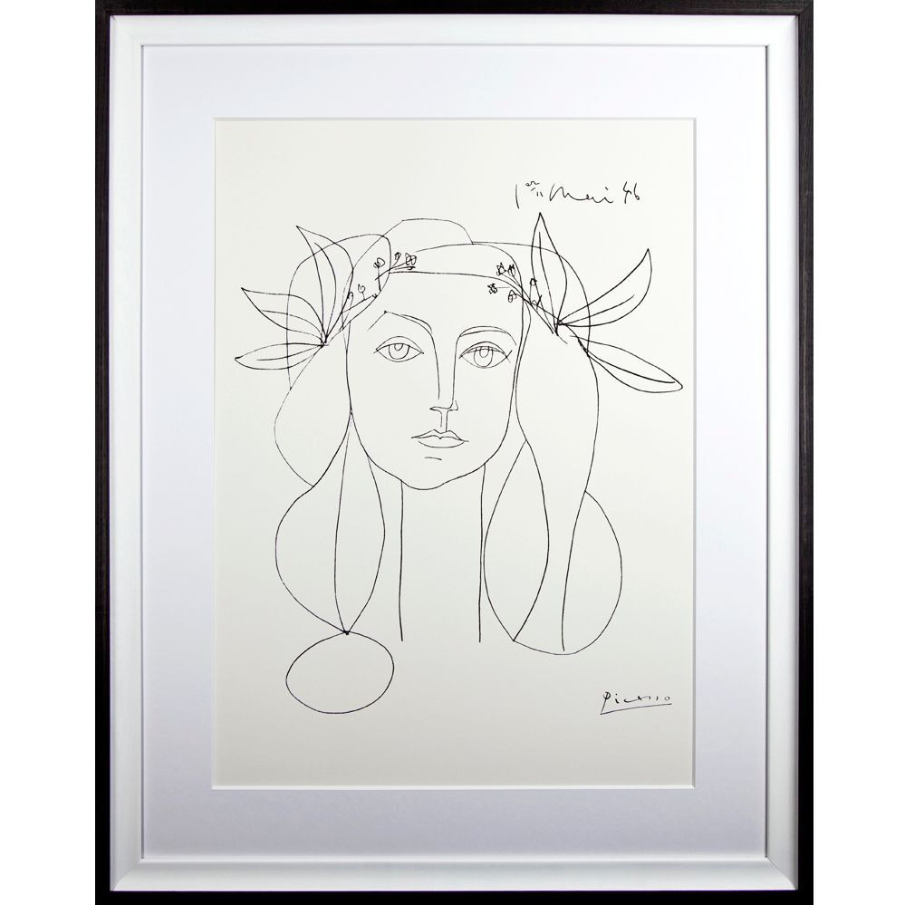 Pablo Picasso - 'Head, 1946' Framed Print, 94 x 74cm - image 1