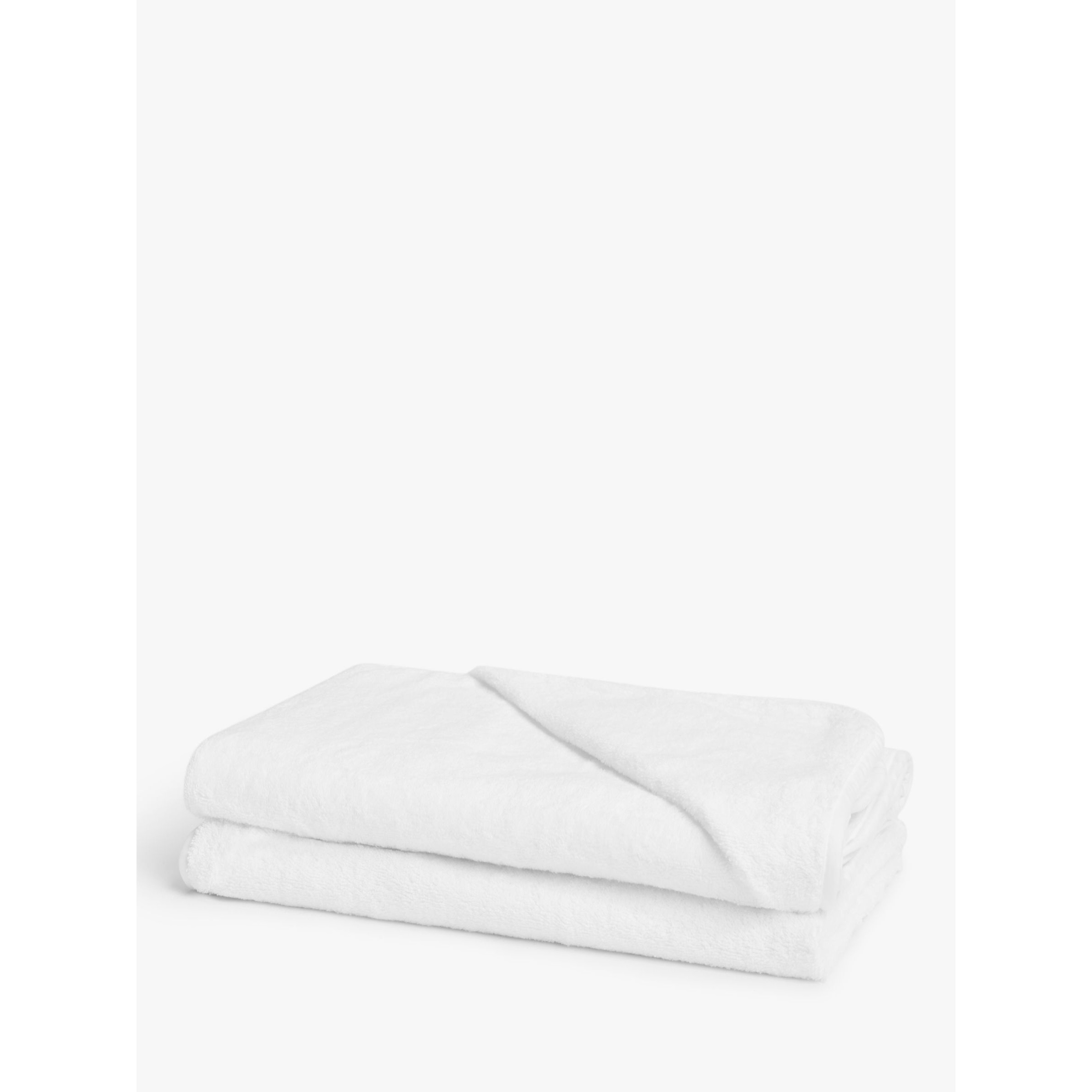 John Lewis ANYDAY Hooded Towels, Pack of 2, White - image 1