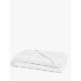 John Lewis ANYDAY Hooded Towels, Pack of 2, White - thumbnail 1