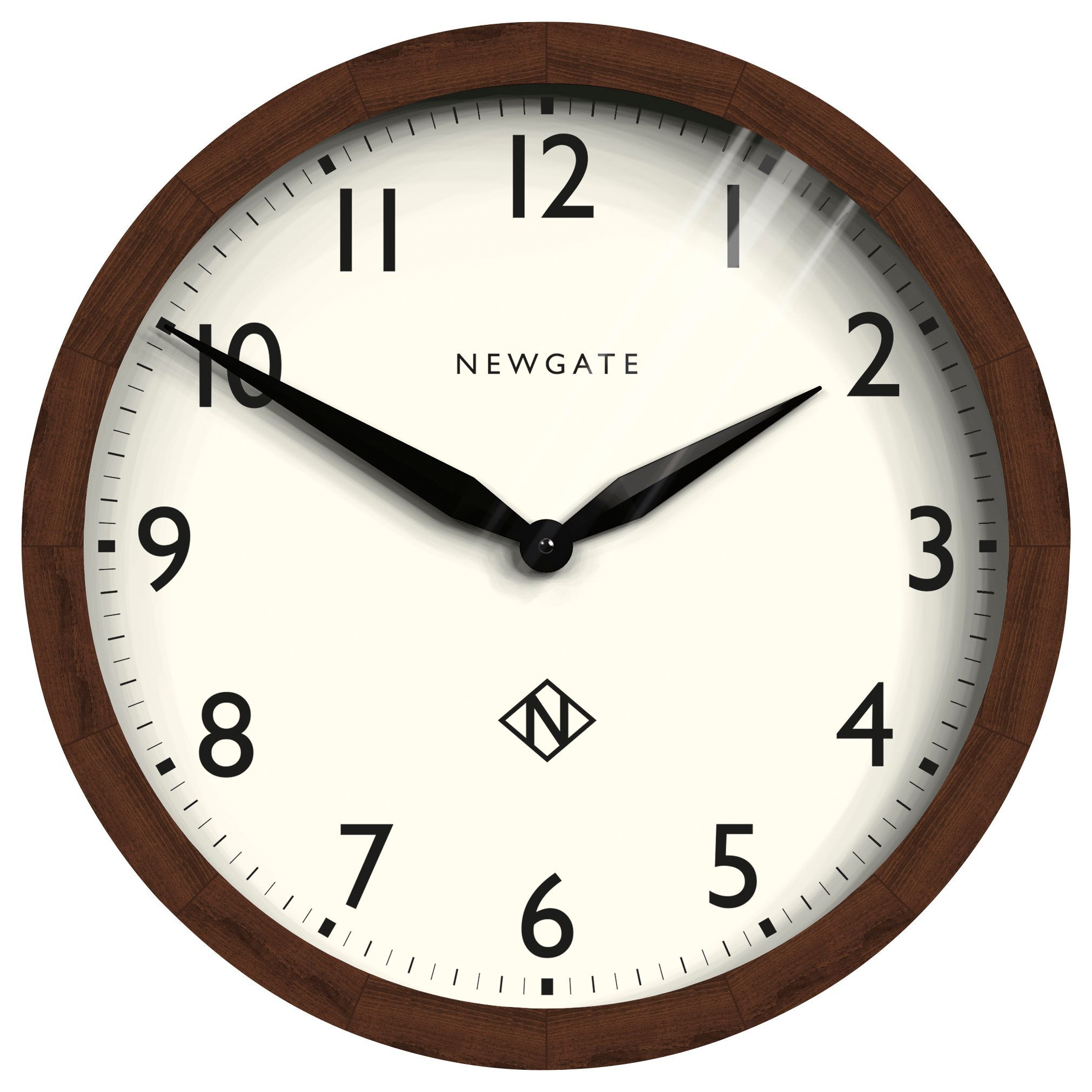 Newgate Clocks Wimbledon Wooden Wall Clock, Dia.45cm, Brown - image 1