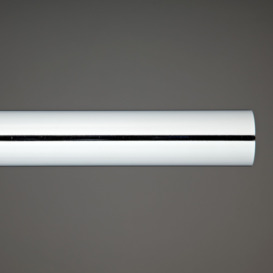 John Lewis Chrome Curtain Pole, L120cm x Dia.28mm - thumbnail 2