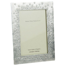 Lancaster and Gibbings Floating Hearts Photo Frame, Pewter - thumbnail 1