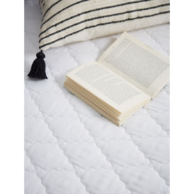 John Lewis Synthetic Soft Touch Washable Quilted Mattress Protector - thumbnail 1