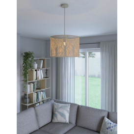 John Lewis Devon Easy-to-Fit Large Ceiling Shade, Taupe - thumbnail 2