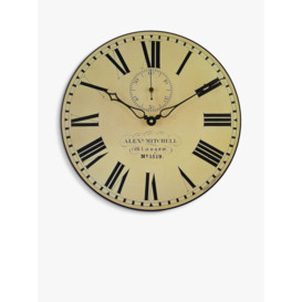 Lascelles Glasgow Analogue Roman Numeral Station Wall Clock, Dia.36cm, Cream - thumbnail 1