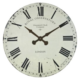 Lascelles Greenwich Wall Clock, Dia.70cm, Cream
